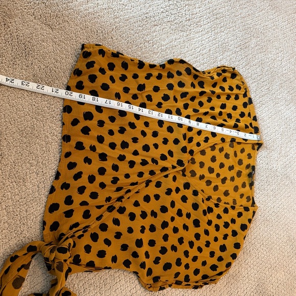 Madewell Leopard Print Wrap Top, Size S - Picture 5 of 8